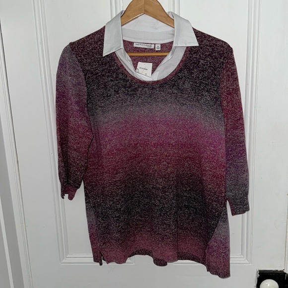 Notations Collared Sweater - Picture 1 of 3